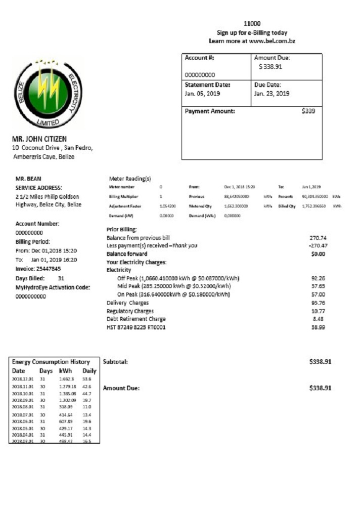  Minol USA business utility bill 